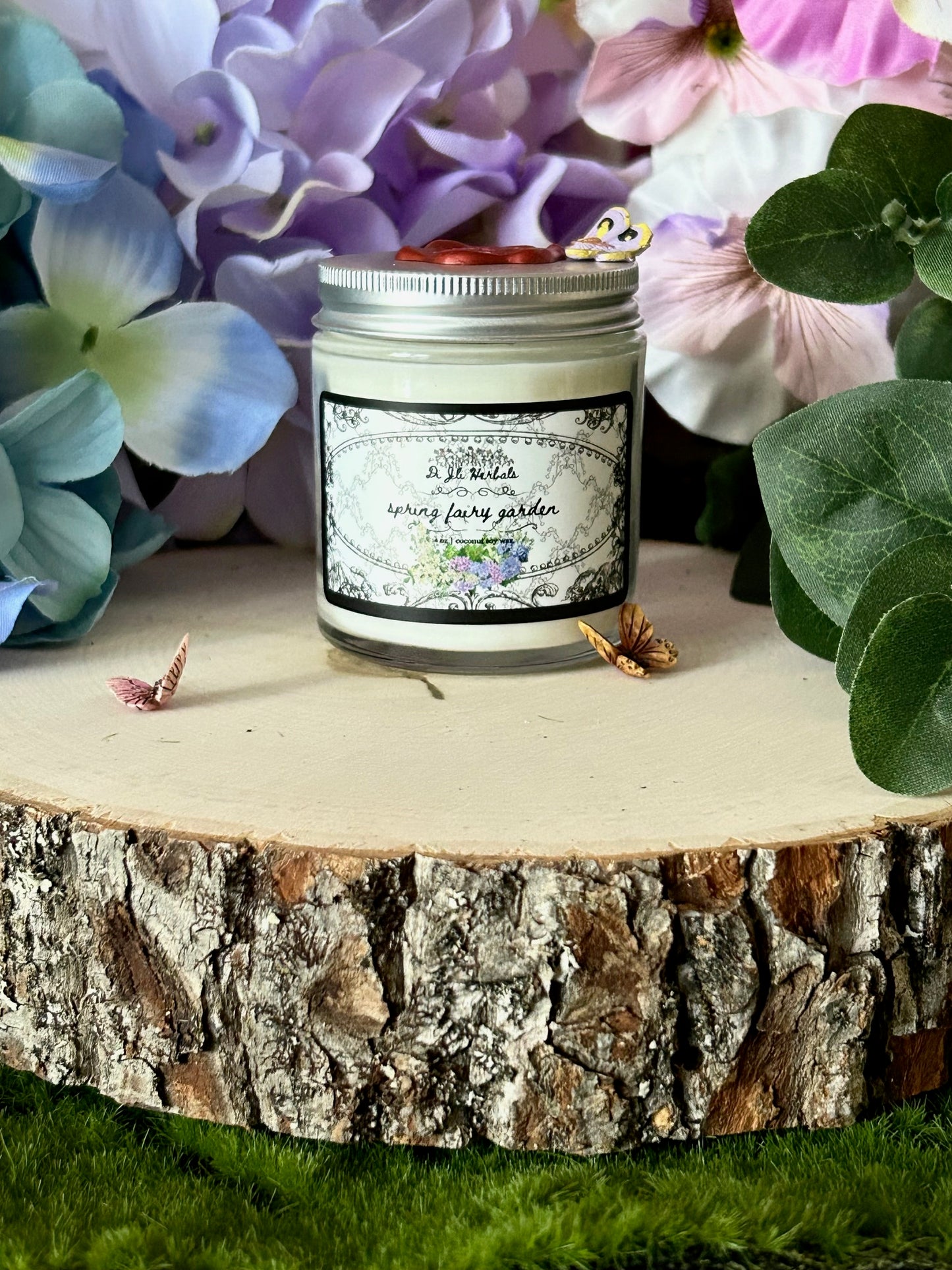 Spring Fairy Garden Candle