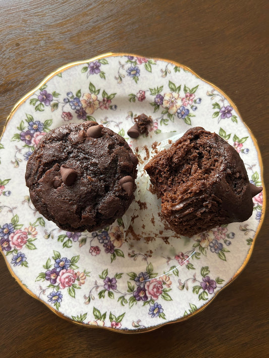 Super Rich Chocolate Chip Muffins (as seen on TikTok)